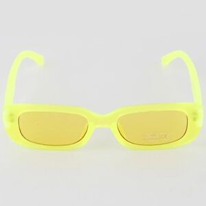NWT "Gummie Bear" Colorful Retro Sunglasses in Lemon Zest